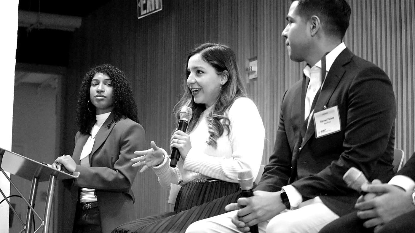 Diana speaking at panel